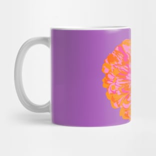 CHRYSANTHEMUMS Abstract Big Flower Summer Bright Floral - Fuchsia Pink Orange Yellow Violet Purple - UnBlink Studio by Jackie Tahara Mug